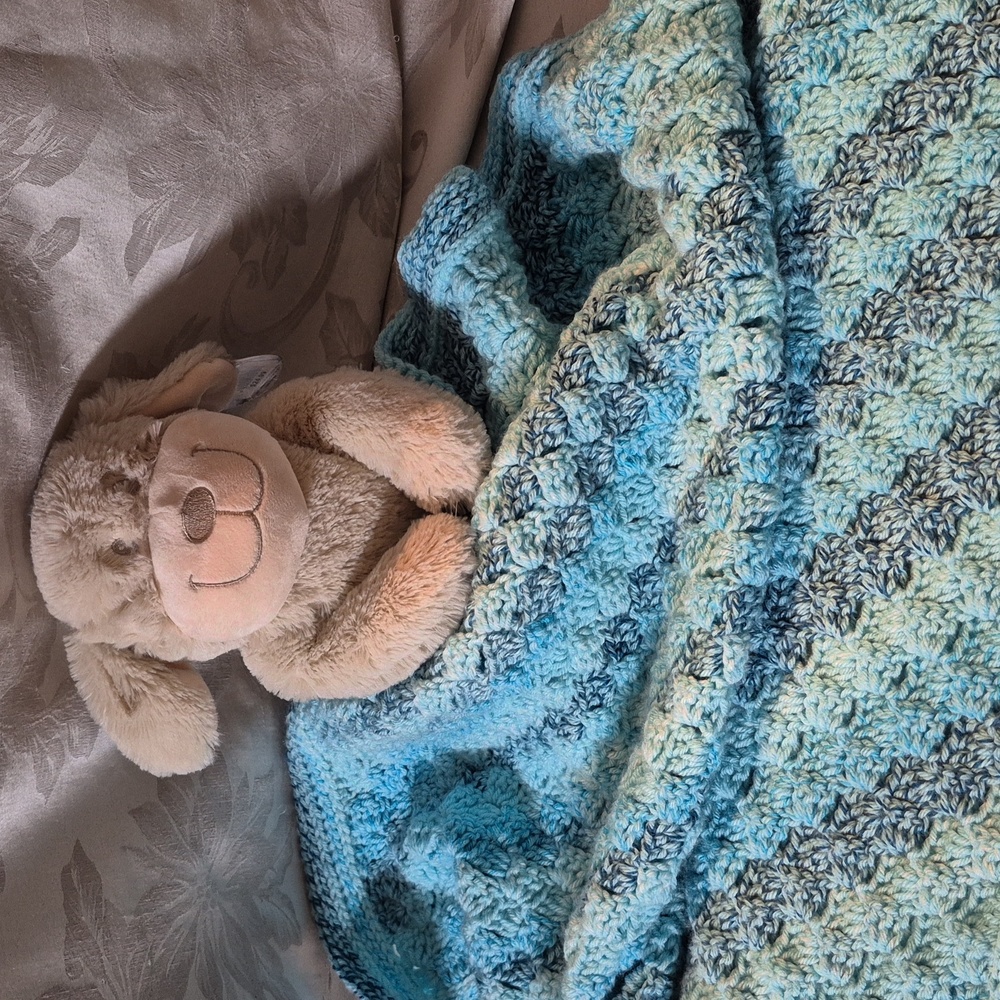 Animal And Crochet Blanket